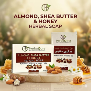 Premium Almond Shea Butter and Honey <b>Soap</b> for Smooth Healthy Skin and Gentle Cleansing Care Daily Naturally - Product Image 3