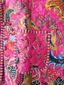 Pink Quilted Cotton <b>Jacket</b>: Reversible Bohemian Winter Coat - Product Image 4