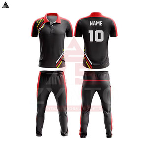 Tenue et maillot de cricket légers et confortables avec logo imprimé, designs d'équipe, couleur unie, uniforme de cricket fabriqué au Pakistan - Product Image 3