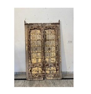 Panneaux de porte en bois massif antique avec cadre sculpté à la main, écologiques, pour chambre, extérieur, salon, meubles de maison - Product Image 1