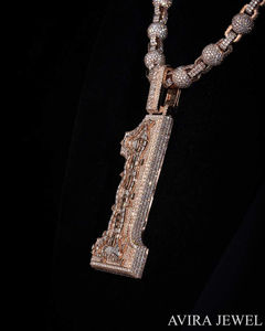 จี้ดาวโมอิสซาไนต์รับรองโดย GRA เงินแท้ 925 ชุบทอง ประดับเพชรแบบ Iced Out สไตล์ฮิปฮอป สำหรับผู้ชายและผู้หญิง - Product Image 4