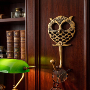 Gancho de Pared de Latón Macizo con Diseño de Búho, Estilo Vintage Antiguo, Colgadores y Ganchos - Product Image 3