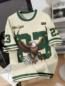 Maillot en maille surdimensionné personnalisé pour femme, style football, streetwear, fabrication OEM en gros aux États-Unis - Product Image 4