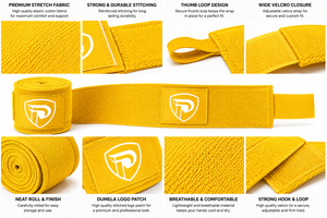 DUMELA INTERNATIONAL - Vendas de Mano para Entrenamiento de MMA y Boxeo con Logotipo Personalizado, Transpirables, Duraderas, Elásticas, de Algodón, para Kickboxing - Product Image 2