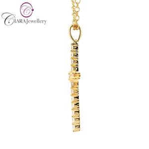 HOT SELLING DIRECT FACTORY PRICE 18K <b>WHITE</b>/YELLOW <b>GOLD</b> DAILY WEAR NATURAL DIAMOND <b>CROSS</b> PENDANT - Product Image 2