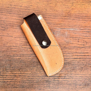 Cuchillo de bolsillo plegable a mano, Funda de cuero genuino, diseño Floral turquesa, actividades occidentales al aire libre, accesorios de caza - Product Image 2