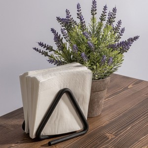 Modern Metal Triangular Napkin Holder Free <b>Standing</b> Decorative Tablepiece - Product Image 6