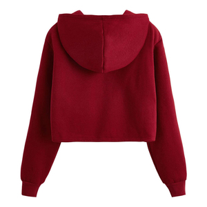 Hoodies courts pour femmes au style unique, nouvelle mode, prix bas, respirants, logo personnalisé sur le devant, en vente. - Product Image 3
