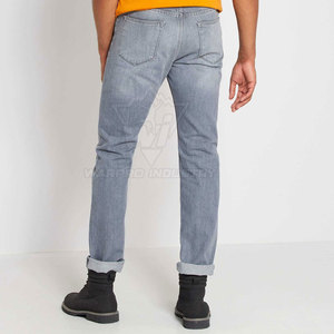 Pantalon en jean taille haute pour homme, style décontracté, confortable pour le quotidien, vêtement de mode urbaine, tenue au design moderne - Product Image 4