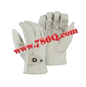 2025 Gants de conduite blancs de qualité supérieure en cuir pur avec poignet boutonné réglable pour un meilleur ajustement - Product Image 1