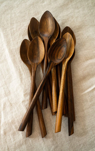 Ustensiles de cuisine en bois faits à la main, écologiques, cuillère et spatule en bois, cuisines champêtres, d'inspiration vintage, artisanaux - Product Image 6
