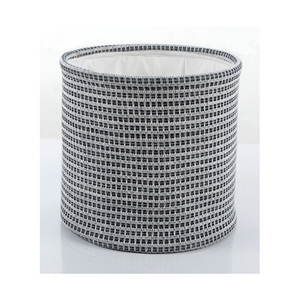 Cesta con base tejida estampada y mechones de lana, con asa de cuero PU, para baño, lavandería, guardería, mascotas, niños, regalos y almacenamiento - Product Image 4