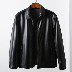 Blouson en cuir PU Tamda International TI-MLJ-02 pour homme, col montant, style motard, doublure polaire respirante, collection automne-hiver - Product Image 1