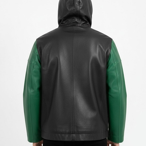 Veste d'hiver pour homme en cuir de haute qualité avec fermeture éclair, manches longues, col montant, imperméable et écologique – Vente en gros - Product Image 2