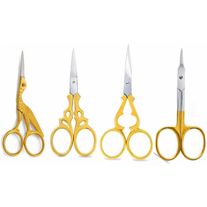 Tijeras para Uñas con Mango Chapado en Oro, Hoja Curva de Acero Inoxidable, Tijeras para Manicura y Cutículas, Venta Directa de Fábrica - Product Image 6