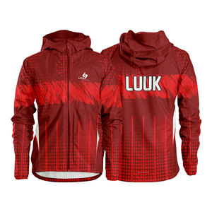Men's Hooded Windbreaker <b>Jacket</b> Geometric Blue Print <b>Lightweight</b> Windproof Spring Outdoor Sporty Style Zipper Closure - Product Image 6