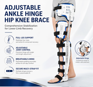 Orthèse respirante de fixation articulaire <span class=keywords><strong>pour</strong></span> hanches, sacrum, taille, genoux, chevilles et pieds, support <span class=keywords><strong>pour</strong></span> fractures fixées des membres inférieurs - Product Image 1