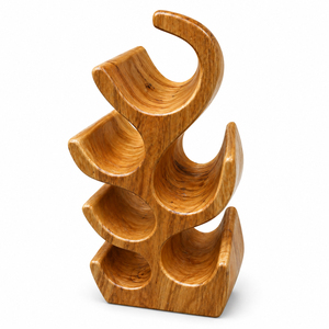 Modern Organic Design Space-Saving Premium Suar Wood Wholesale Tree Shape Wine <b>Bottle</b> <b>Rack</b> Decorative <b>Storage</b> Stand Bar Cafe Use - Product Image 2