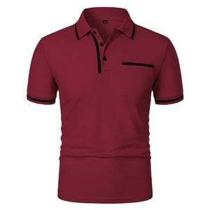 New Men Short Sleeve <b>Polo</b> <b>Shirts</b> Solid Color Casual T-<b>shirt</b> Summer Trendy Breathable Loose Sportswear <b>Pockets</b> Men <b>Shirts</b> - Product Image 2