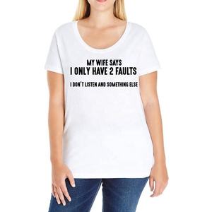 T-shirt imprimé à col en O et anti-boulochage pour femmes, manches courtes, coton peigné pré-lavé, teint en plaine, pour femmes. - Product Image 5