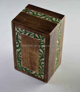 Urnas de Cremación de Madera de Mango al por Mayor, Urnas Conmemorativas de Madera Grabadas Personalizadas, Estilo Americano, Capacidad de 220 Pulgadas Cúbicas, para Funerales - Product Image 6