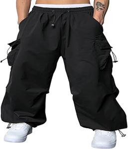 Pantalones Holgados Clásicos Ligeros de Alta Calidad con Cierre Elástico y Cordón para Hombre - Product Image 1