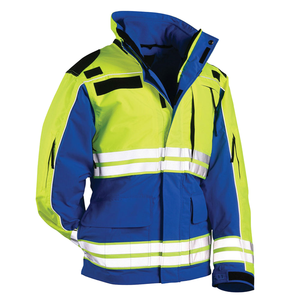 Vêtements de travail pour hommes en polyester imperméable de haute qualité, hiver, haute visibilité, logo de sécurité, respirant, design réfléchissant, travail en extérieur - Product Image 6