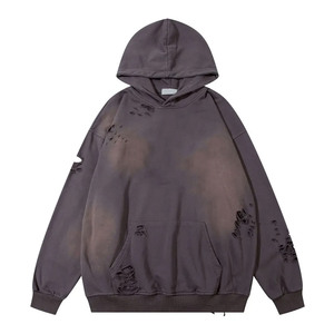 Sudadera con Capucha y Cremallera para Hombre, con Logotipo Personalizado Bordado en la Parte Delantera, 100% Algodón Felpa, 500g, Transpirable y Ecológica - Product Image 4