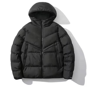 Venta al por mayor: Chaqueta casual de invierno tipo puffer, 100% poliéster, tejido liso, forrada, personalizable, recién llegada, con revestimiento. - Product Image 2