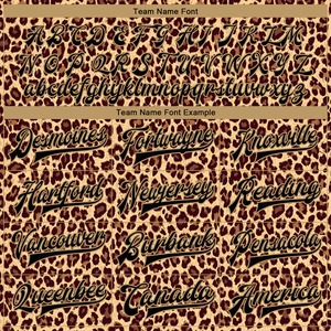 Custom Sublimation Uniform Brown Black <b>Old</b> Gold Leopard 3D Pattern Bomber Varsity Letterman <b>Jacket</b> Full Snap Team Outerwear - Product Image 3