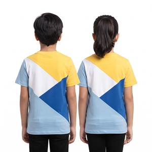 Camisetas de Cuello Redondo de Cuatro Colores para Niños Unisex, Camisetas de Manga Corta para Niños y Niñas, Ropa Personalizada - Product Image 2