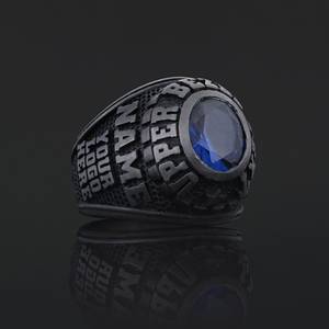 Anillo de Graduación Universitario BOJ MCollege Ring 011 Personalizado en Plata con Diamantes, Unisex, Certificado por GIA, Micro, Bajo Precio - Product Image 2