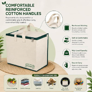 Elegante Caja de Almacenamiento Plegable de Tela con Tapa, Organizador Grande de Lino para Ropa, Lavandería, Libros, Juguetes y Decoración del Hogar - Product Image 2