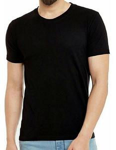 เสื้อยืดคอกลมแขนสั้นผู้ชาย สีดำ คุณภาพสูง ผ้าฝ้าย 100% ดีไซน์เรียบง่าย สกรีนโลโก้ด้านหน้า ระบายอากาศได้ดี แห้งเร็ว - Product Image 4