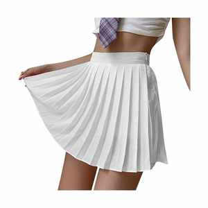 กระโปรงเทนนิสเอวสูงผ้าฝ้ายสำหรับผู้หญิง กระโปรงกีฬาวิ่งออกกำลังกายมีกระเป๋า กระโปรงพลีท กระโปรงโปโลสั้น กระโปรงเทนนิสสั้น - Product Image 4