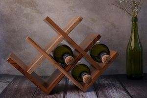 Organizador de vinos de bambú premium para comedor, accesorio de servicio de vinos, estante de madera para licor, decoración de barra, soporte para colección de vinos - Product Image 4
