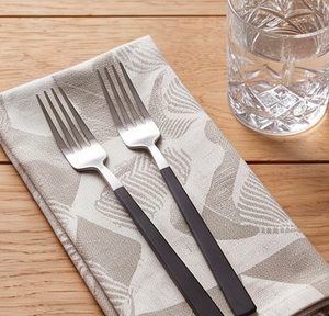 Ensemble de couverts en acier inoxydable, 5 pièces, plaqué argent, manches noirs, lavable au lave-vaisselle, utilisable dans la cuisine, la salle à manger, le café, la maison - Product Image 3