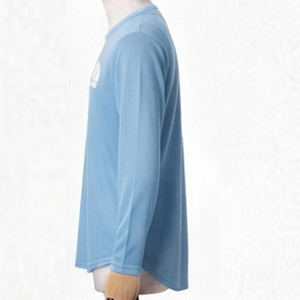 Vente en gros OEM T-shirt de sport pour homme à manches longues, séchage rapide, respirant, entraînement fitness, course à pied, logo personnalisé, vêtements de sport anti-UV - Product Image 3