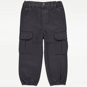 Pantalon cargo décontracté pour enfants, style streetwear hip-hop, coupe ample en sergé, taille OEM - Product Image 5