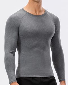 Men Crew Neck MMA Rash Guard Compression Shirt <b>Long</b> <b>Sleeve</b> Athletic <b>Base</b> <b>Layer</b> Rash Guard For Gym Training Running Cycling Top - Product Image 2