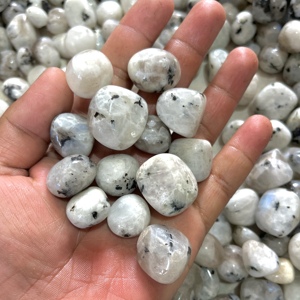 <b>Top</b> Quality Natural <b>Rainbow</b> Moonstone Tumbled Stones Polished Healing Crystal Flash Moonstone Reiki Chakra Stone Wholesale Bulk - Product Image 3