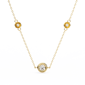 Collier avec diamants en serti clos au design délicat, certifié IGI, diamants de laboratoire certifiés, diamants créés en laboratoire, diamants fins - Product Image 4
