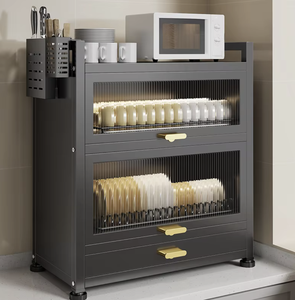 OEM/ODM Égouttoir à vaisselle double couche pour cuisine, organisateur de rangement pour bols et baguettes, égouttoir de comptoir - Product Image 3