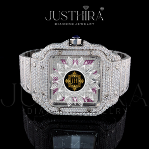 Best Quality Mossinate Stainless Steel <b>Watch</b> with <b>Diamonds</b> White and Silver Luxury Timepiece for Fashion Forward Individuals - Product Image 5
