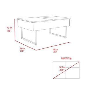 Tavolino da caffè rettangolare con piano sollevabile Westover Carbon Espresso e Onyx - Product Image 6