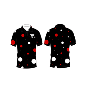 Polo personnalisé noir, rouge et blanc à pois pour homme, respirant, sport, décontracté, golf, OEM, imprimé - Product Image 6