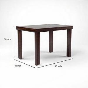 Ensemble de table à manger rectangulaire moderne en bois avec chaises rembourrées 4 places, pas d'assemblage requis - Product Image 2