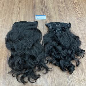 NOUVELLE ARRIVÉE : Extensions de cheveux à clipser, couleur noire naturelle, cheveux vietnamiens lisses naturels, prêts à être expédiés - Product Image 5