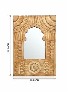 Hand Carved Large <b>Moroccan</b> Arch Wall Mirror Decorative Wooden Shabby Chic Accent Mirror Rustic Boho Home <b>Decor</b> - Product Image 1
