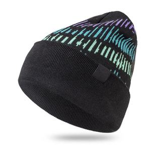 Gorro de punto acrílico 2026 estilo slouchy con etiqueta tejida, gorro de esquí, gorro de invierno, gorros personalizados para hombre y mujer, con lazos, camuflaje, estilo urbano - Product Image 1